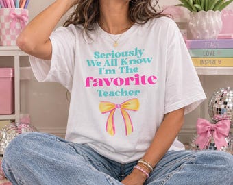 Ganz ehrlich, wir wissen doch alle, dass ich der Lieblingslehrer bin – T-Shirt | Lehrer-T-Shirt