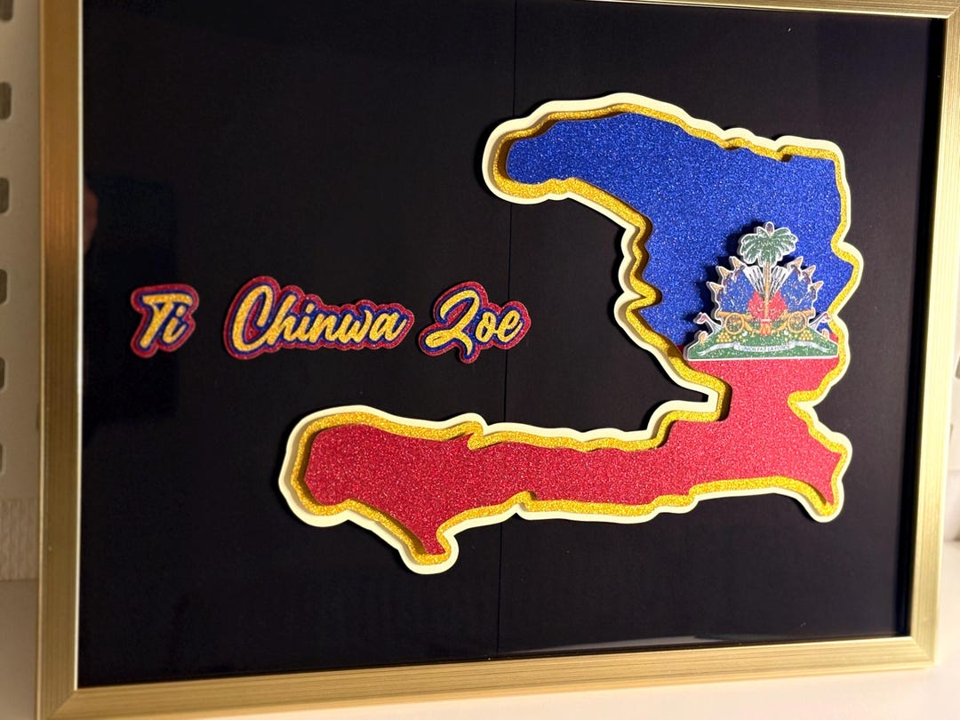 Customizable 3D Effect Haiti Frame - Etsy