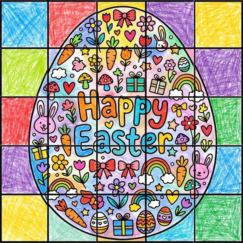 Easter Collaborative Poster Printable – Fun Classroom Activity! 25 ...