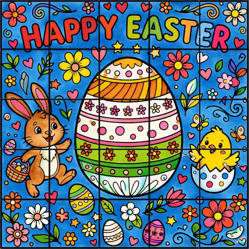 Easter Collaborative Poster Printable, Classroom Easter Activity ...