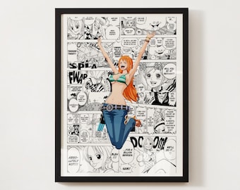 Nami | One Piece Manga Wall Art | Anime Fan Art (Digital Download)