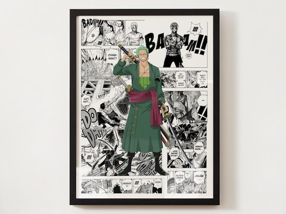 Roronoa Zoro | One Piece Manga Poster | Anime Fan Art (Digital Download)
