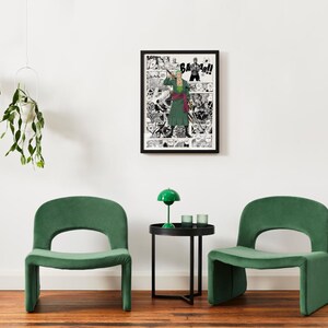 Roronoa Zoro | One Piece Manga Wall Art | Anime Fan Art (Digital Download)