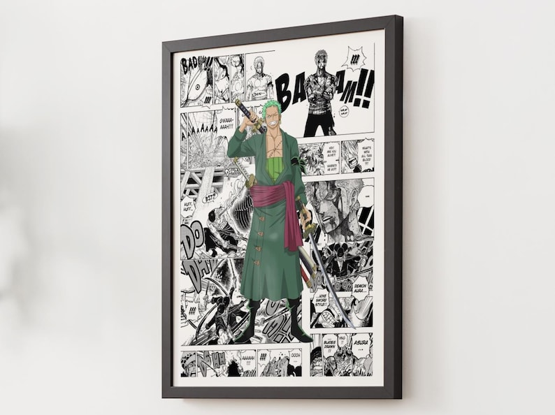 Roronoa Zoro | One Piece Manga Wall Art | Anime Fan Art (Digital Download)