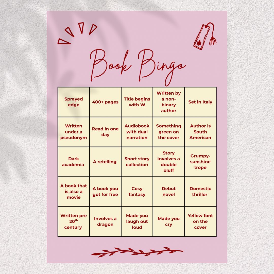 Reading Challenge Bingo Card – Book Tracker Printable for Book Lovers ...