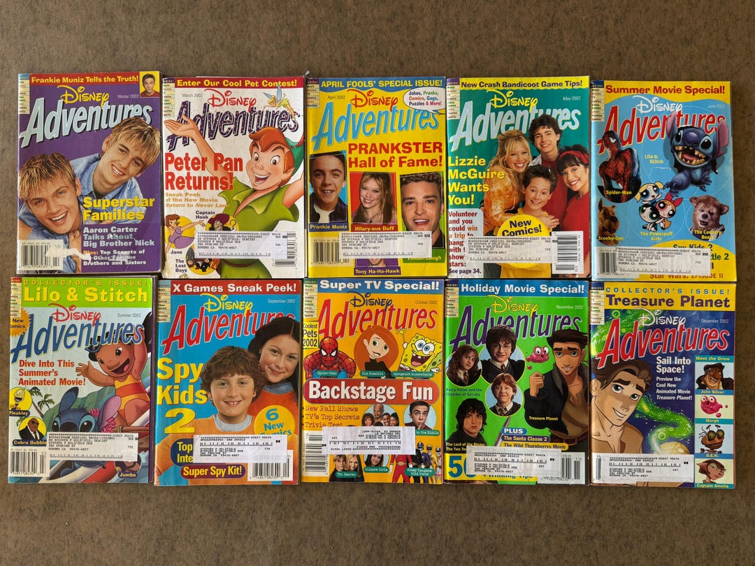 2002 Vintage Disney Adventures Magazine – Y2K Pop Culture