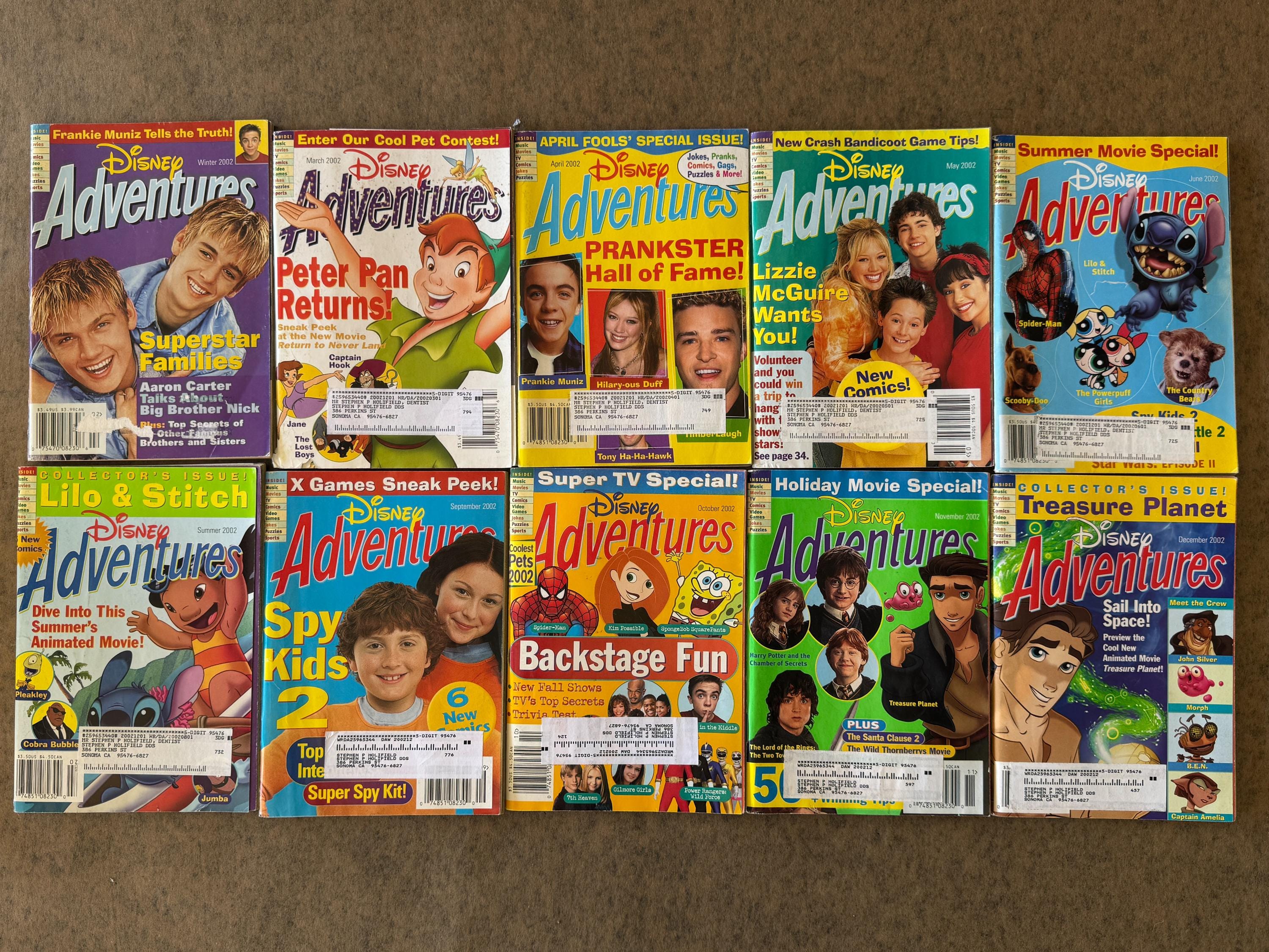 2002 Vintage Disney Adventures Magazine – Y2K Pop Culture