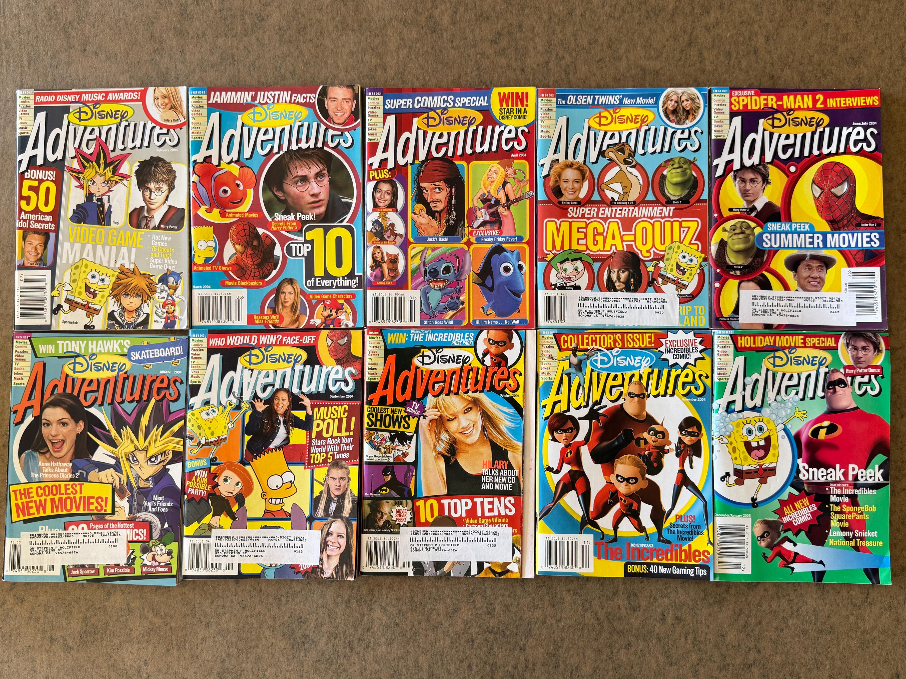 2004 Vintage Disney Adventures Magazine – Y2K Pop Culture