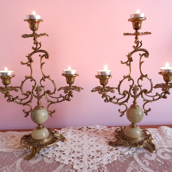 Bronze Candelabra Etsy