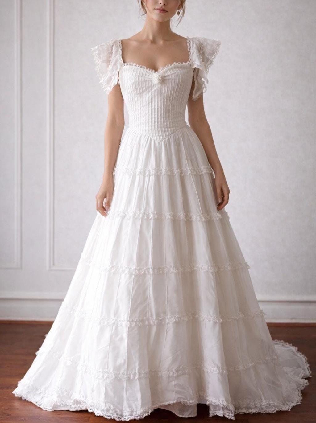 Vintage White Wedding Dress