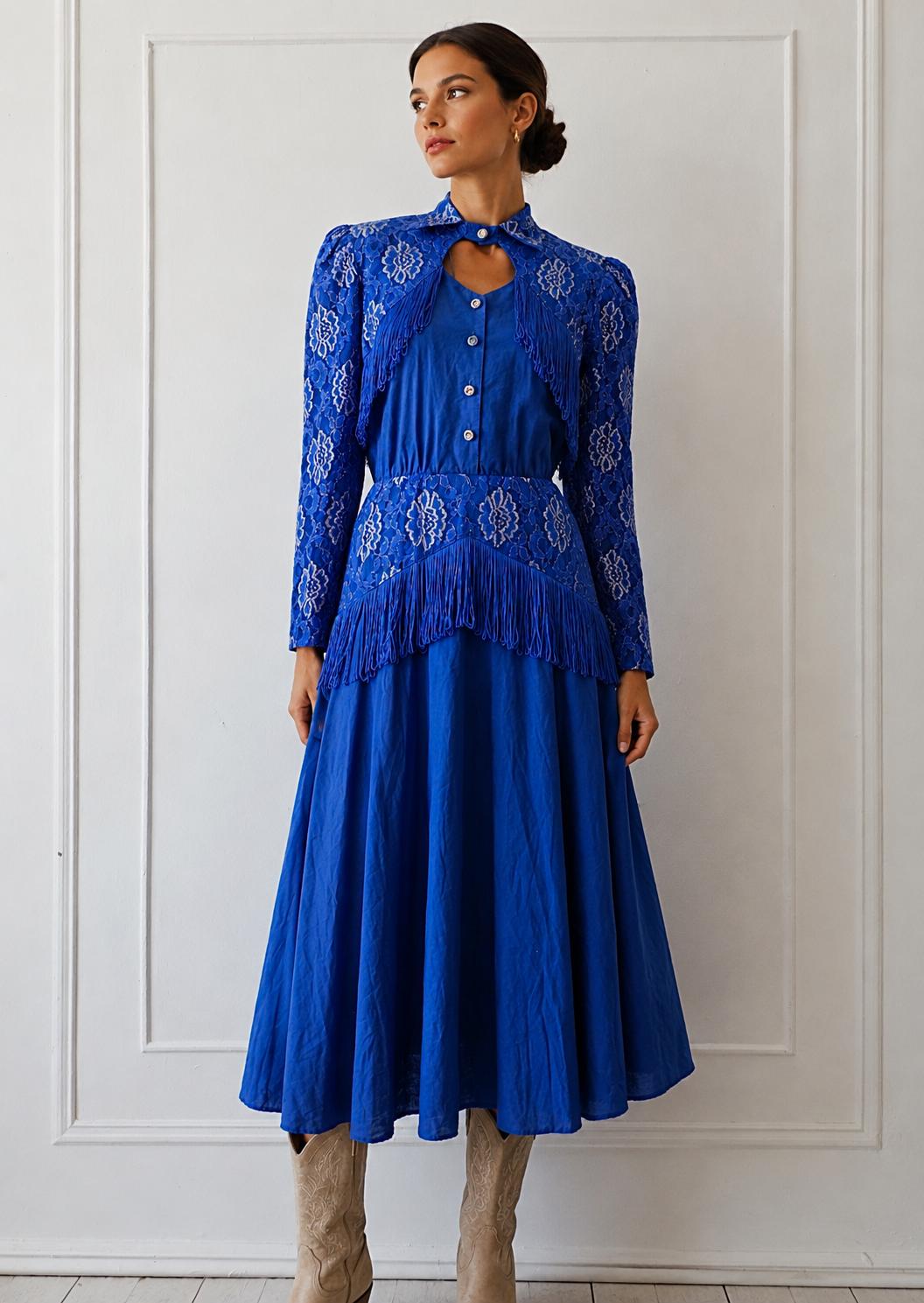 80s Blue Dress
