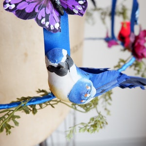 Escultura de falda con jaula de pájaros victoriana, cinturón de jaula floral de alta costura, accesorio nupcial de vanguardia imagen 7