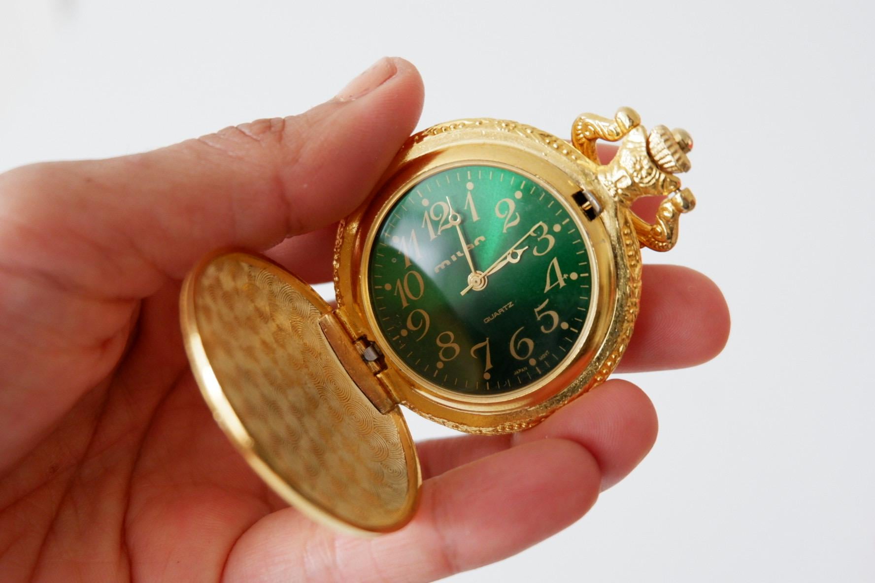 POCKET WATCH MODEL 懐中時計/レッドモスコバイト 45mm 天然木ケース