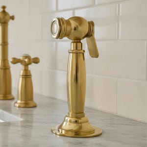 Solid Brass Kitchen Side Sprayer, Sink Spray Head with Hose Set
