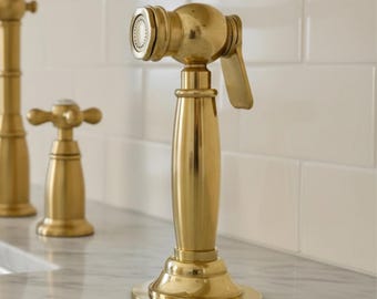 Solid Brass Kitchen Side Sprayer, Sink Spray Head with Hose Set
