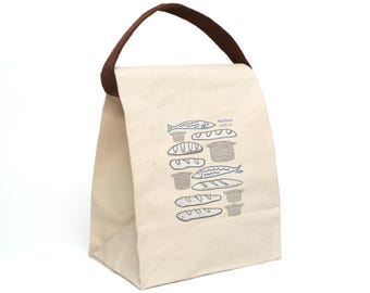 Matthew 14:16-21 Canvas Lunch Bag with Strap | Nautical Lunch Tote