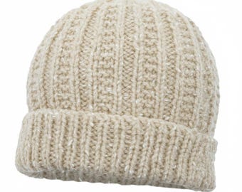 Easy Men's & Women's Beanie Pattern | Chunky Rib Knit Hat | Beginner Friendly PDF Tutorial