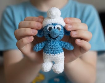 Amigurumi Smurf Crochet Pattern PDF - Beginner Friendly Stuffed Toy Tutorial Digital Download