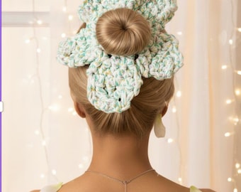 Crochet Flower Hair Bun Cover Pattern | Boho Floral Hair Net Tutorial (PDF Download)