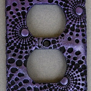 Purple Color Fireworks Outlet Socket Plug Switchplate  Lightplate