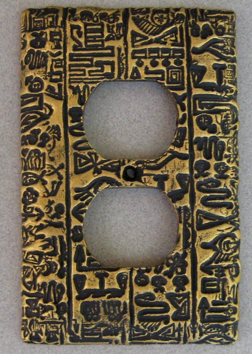 Egyptian Hieroglyphics Handmade Outlet Switchplate Lightplate Etsy
