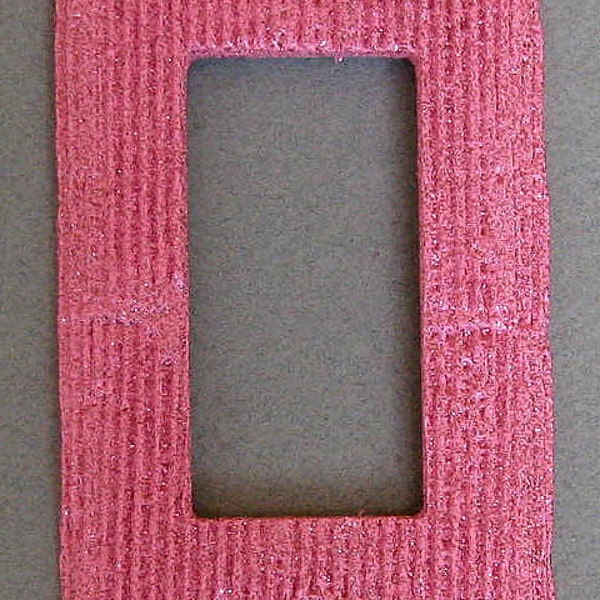 Hot Pink Bling Sparkle Glitter Abstract Single Rocker Decorative Switchplate Wallplate