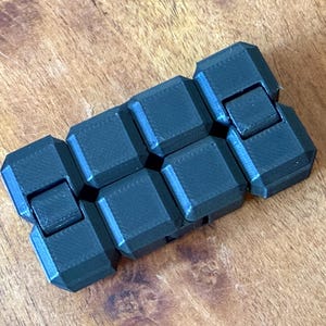 3D Printed Infinity Cube Fidget - Matte Black