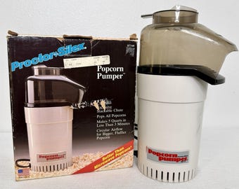 Pompka do popcornu na gorące powietrze Proctor Silex 5 Quart H7340, maszyna do popcornu PP01, vintage