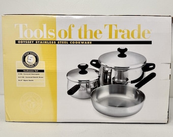 Tools of the Trade 5 Pcs Stainless Steel Cookware Set 18/10 New Sealed In Box