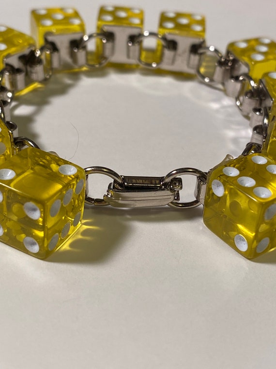 Dice bracelets-translucent yellow, lucky jewelry,… - image 3