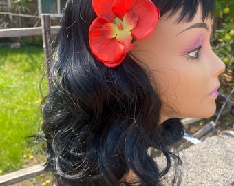 Hawaiian Tropical Tiki Hair Flower Clip Pinup Rockabilly - Etsy display picture 1
