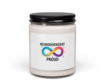 Neurodivergent Proud Soy Candle, Autism Acceptance | Autistic Pride, Sensory-Friendly