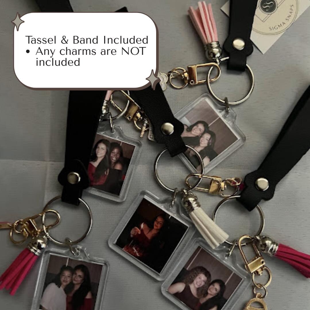 Square Photo Keychains Custom Square Photo Keychain With Tassel, Personalized Photo Charm ...
