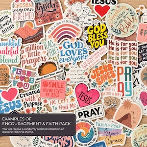 Bible Verse Sticker Collection Christian Scripture Reference Pack Joshua John Verse Design Jesus Cross Faith Quote Bundle Waterproof Vinyl For Women Teen Journal Laptop Water Bottle Inspirational Message Worship Encouragement Gift Pre Cut