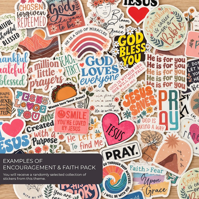 Bible Verse Sticker Collection Christian Scripture Reference Pack Joshua John Verse Design Jesus Cross Faith Quote Bundle Waterproof Vinyl For Women Teen Journal Laptop Water Bottle Inspirational Message Worship Encouragement Gift Pre Cut