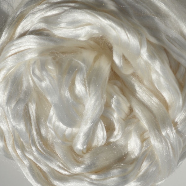 Mulberry silk fiber,  tops, roving, long fiber for spinning, felting, 100% silk sliver undyed 1oz, 2oz, 3oz, 4oz