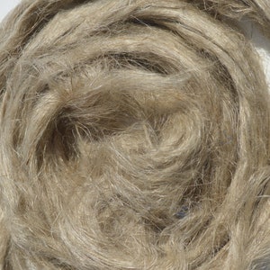 Flax fiber, roving, combed top, natural brown, undyed 2oz 4oz, fiber for felting, spinning, art batt, ready to ship