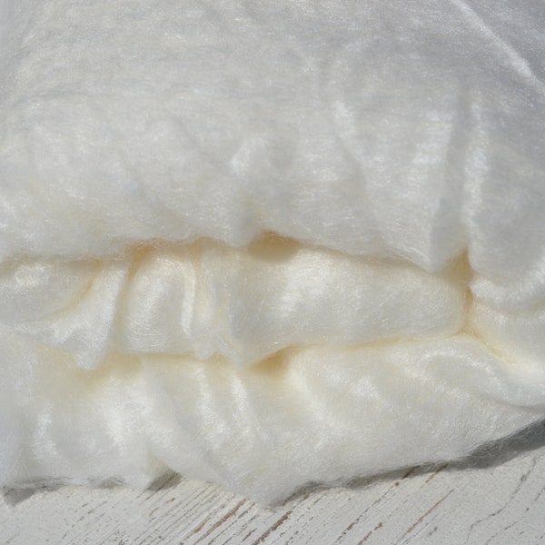 Tussah silk laps, sheets, undyed silk laps, fiber, silk for felting, nuno felting, spinning, knitting.