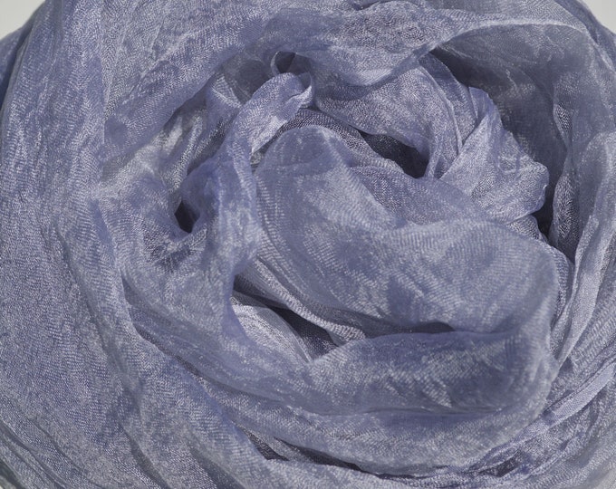 Margilan Silk Gauze Rarefied Light Gray Hand Dyed Uzbek Etsy