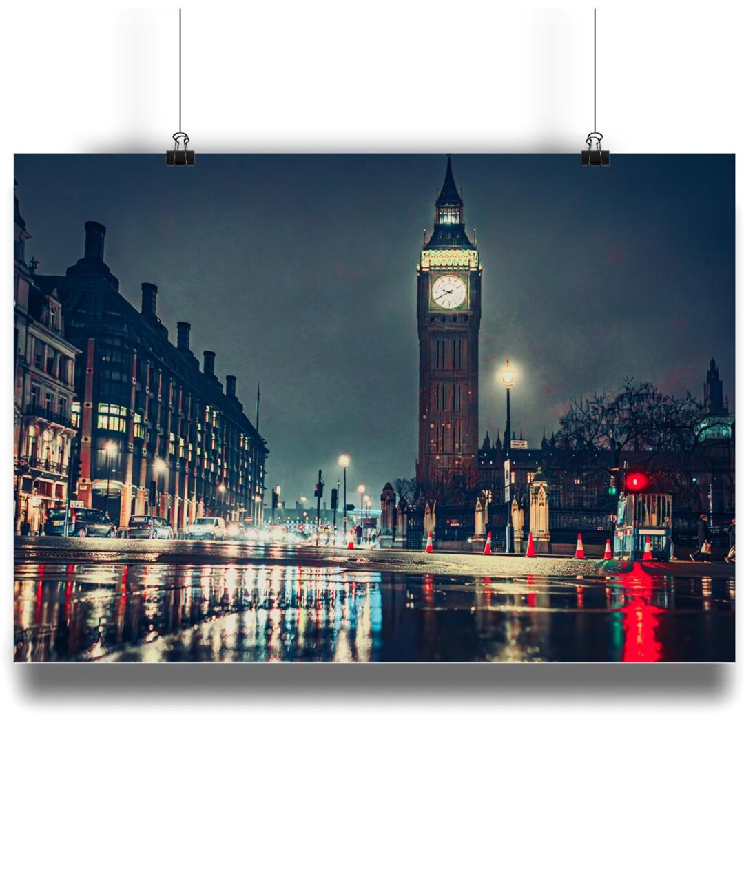 Big Ben Rainy Night Photography Print, Westminster Cityscape Wall Art ...
