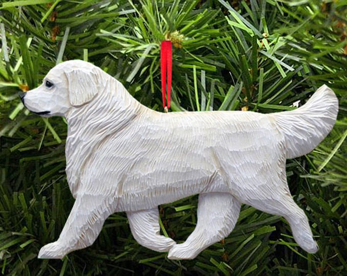 Golden Retriever Dog Ornament White Etsy