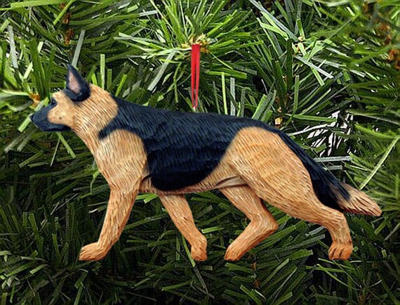 German Shepherd Dog Ornament Golden And Black Etsy