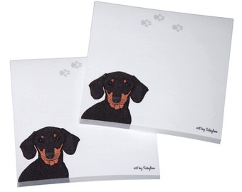 Dachshund Black Post-It® Sticky Notes Notepad – 100 Sheets