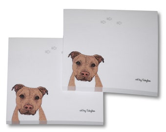 Pitbull Tan Dog Post-It® Sticky Notes Notepad – 100 Sheets