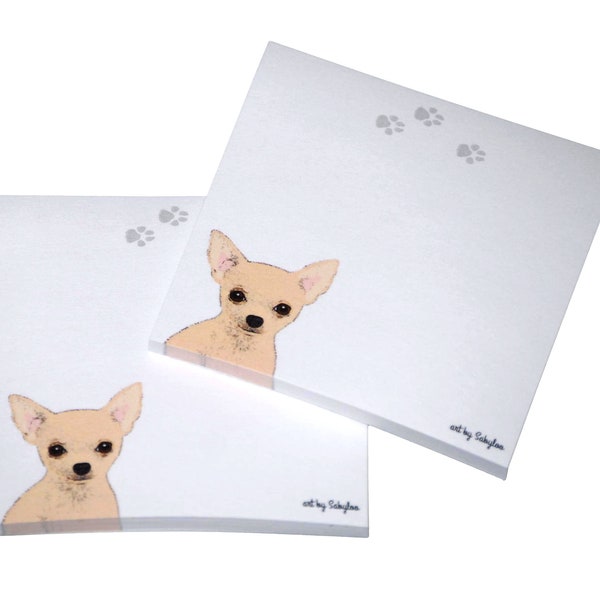 Chihuahua Tan Post-It® Sticky Notes Notepad – 100 Sheets