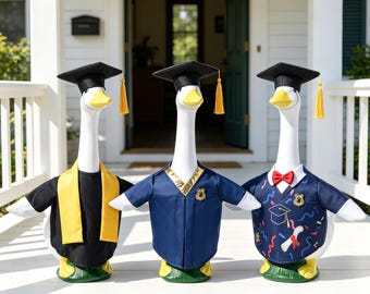 Porch goose outfits,Graduation Goose Outfit Set of 3 | Fits 23" Porch Goose |  Garden Goose Clothes for Graduation Party Decor
