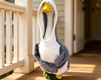 Shark Costume for 23 Inch Lawn Goose, Funny Goose Outfit, Personalized Custom Goose Hoodie, Outdoor Yard Decor, Unique Garden Gift