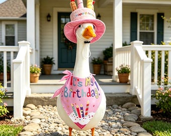 23" Porch Goose Birthday Outfit Set - Cute Hat & Bandana Costume