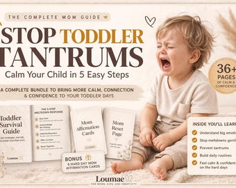Survivalbundel voor peuters | moedergids | Kalmte strategieën, moeder resetten, bevestigingskaarten (digitale download)