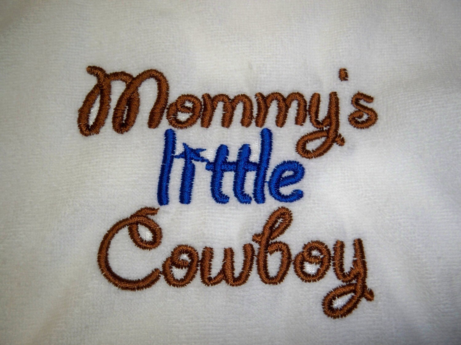 Cowboy Bib Baby Boy Cowboyl Bib Mommy's Little Cowboy Etsy